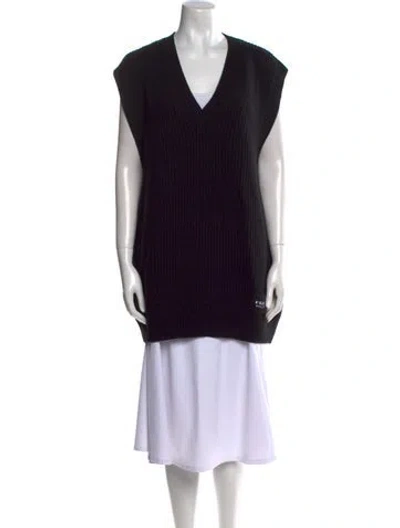 Pre-owned Prada 2021 Virgin Wool Sweater In Black