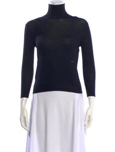 Pre-owned Prada 2021 Virgin Wool Sweater In Black