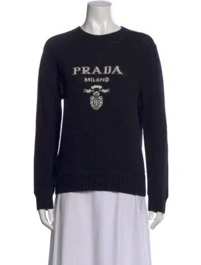 Pre-owned Prada 2021 Virgin Wool Sweater In Black