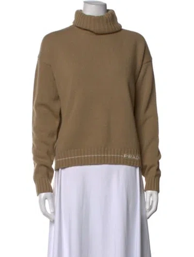 Pre-owned Prada 2021 Virgin Wool Sweater In Brown
