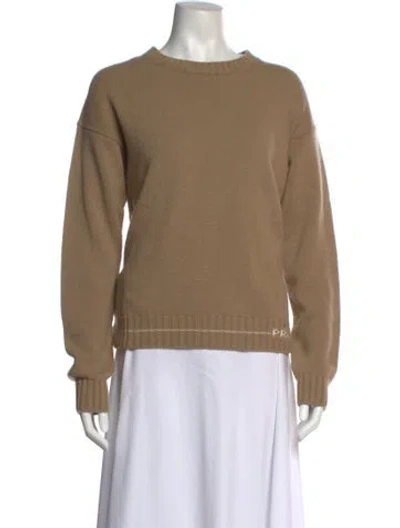 Pre-owned Prada 2021 Virgin Wool Sweater In Neutral