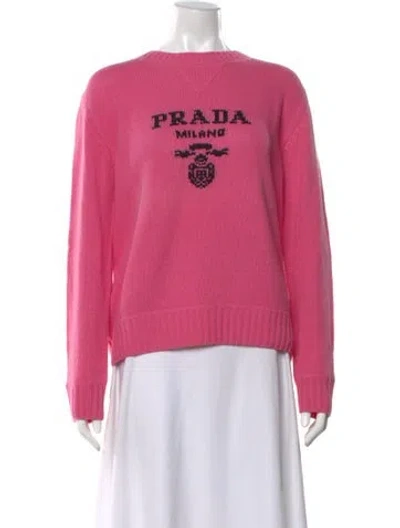 Pre-owned Prada 2021 Virgin Wool Sweater In Pink