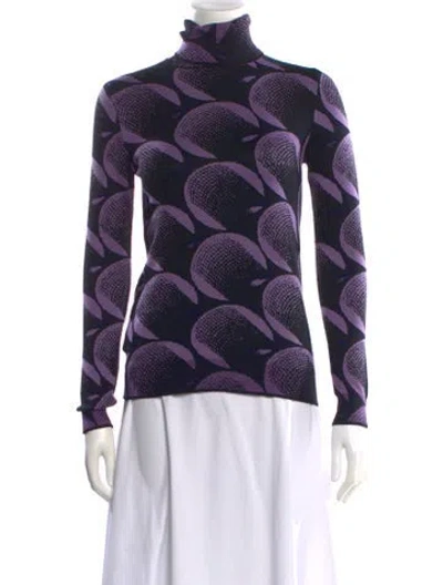 Pre-owned Prada 2021 Virgin Wool Sweater In Purple