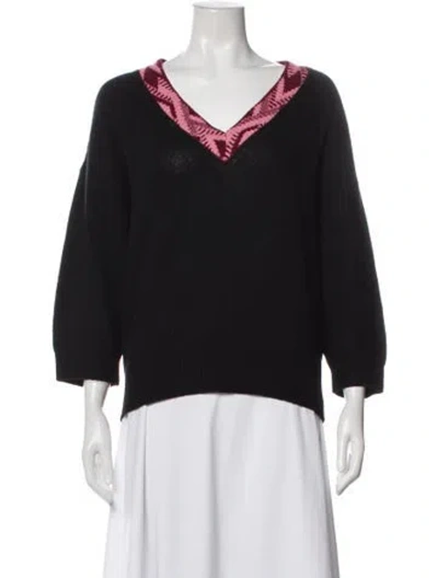 Pre-owned Prada 2021 V-neck Sweater In Black