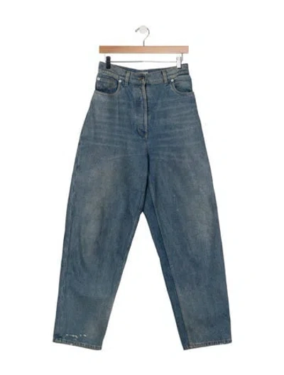 Pre-owned Prada 2021 Wide Leg Jeans In Blue