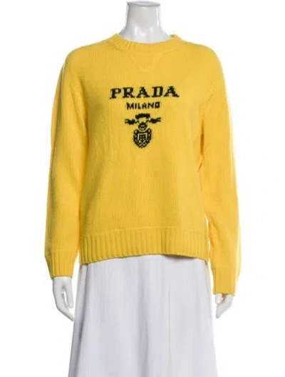 Pre-owned Prada 2021 Wool Sweater In Yellow