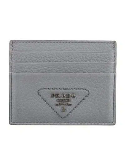 Pre-owned Prada 2022 Card Holder In Gray
