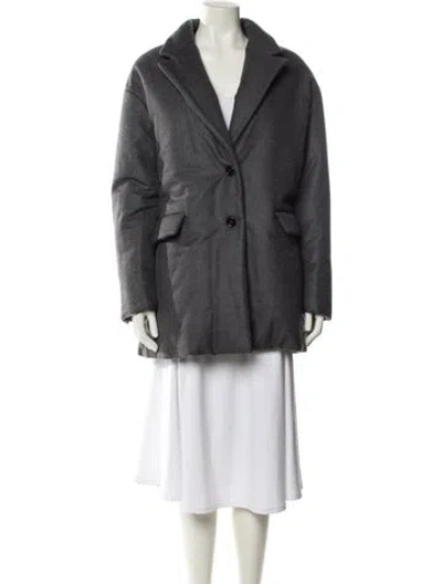 Pre-owned Prada 2022 Cashmere Coat In Gray