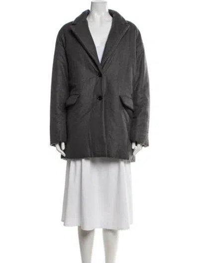 Pre-owned Prada 2022 Cashmere Coat In Grey