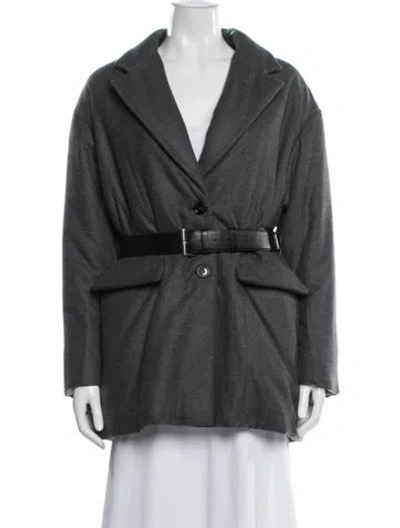 Pre-owned Prada 2022 Cashmere Coat W/ Tags In Gray