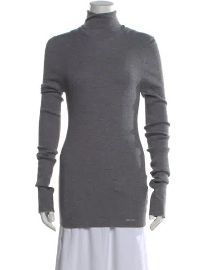 Pre-owned Prada 2022 Cashmere Pullover In Gray