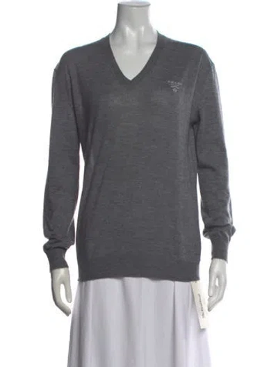 Pre-owned Prada 2022 Cashmere Sweater In Gray