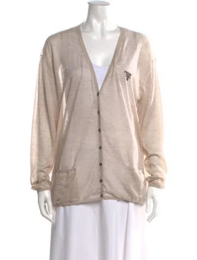 Pre-owned Prada 2022 Cashmere Sweater In Neutral