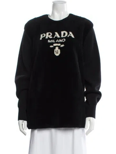 Pre-owned Prada 2022 Cashmere Sweater W/ Tags In Black