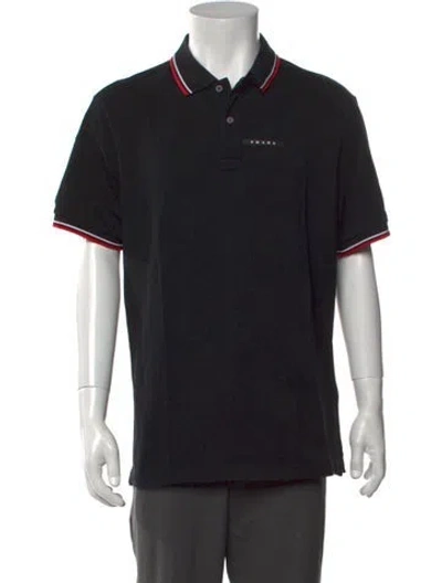 Pre-owned Prada 2022 Collar Polo Shirt In Black