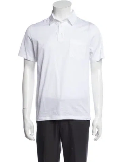 Pre-owned Prada 2022 Collar Polo Shirt In White