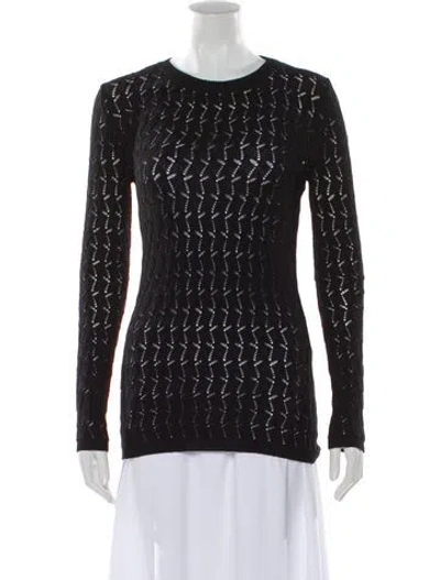 Pre-owned Prada 2022 Crew Neck Sweater In Black