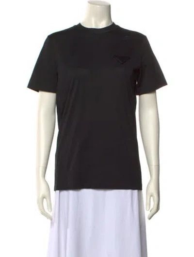 Pre-owned Prada 2022 Crew Neck T-shirt In Black