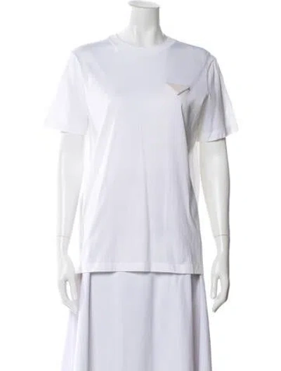 Pre-owned Prada 2022 Crew Neck T-shirt In White