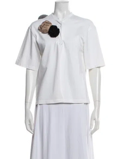 Pre-owned Prada 2022 Crew Neck T-shirt In White