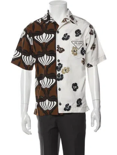 Pre-owned Prada 2022 Double Match Shirt In Brown