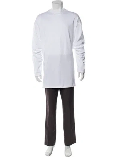 Pre-owned Prada 2022 Enameled Metal Triangle T-shirt In White