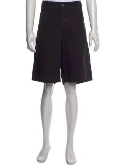 Pre-owned Prada 2022 Flat Front Shorts In Black