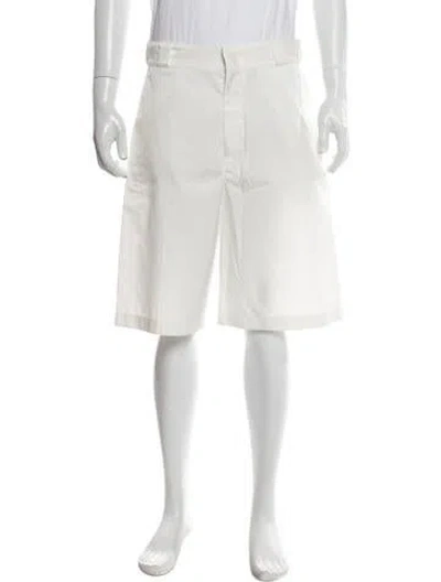 Pre-owned Prada 2022 Flat Front Shorts In Neutral