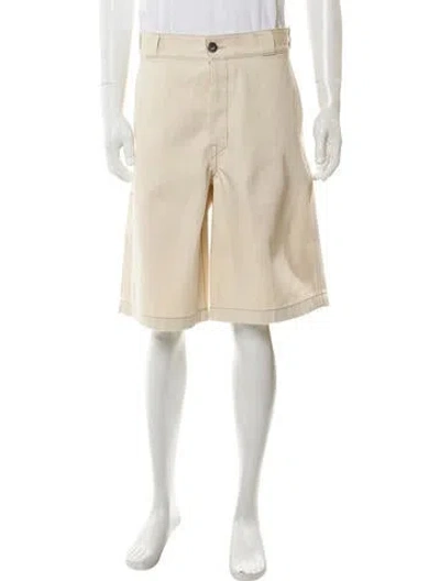 Pre-owned Prada 2022 Flat Front Shorts In Neutral