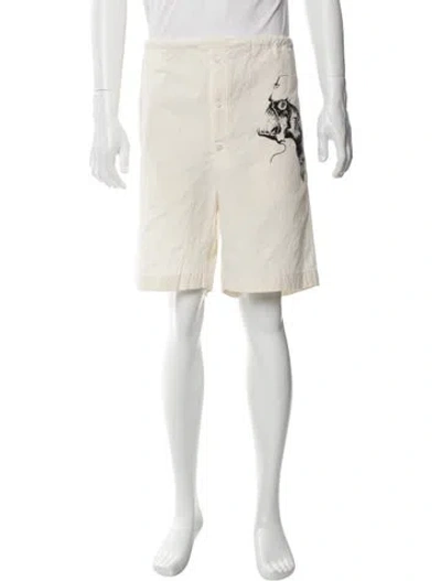 Pre-owned Prada 2022 Flat Front Shorts In Neutral