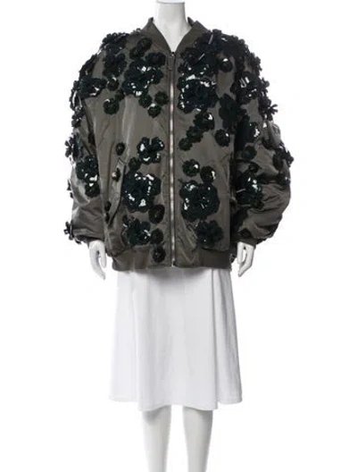 Pre-owned Prada 2022 Floral Print Bomber Jacket In Multi