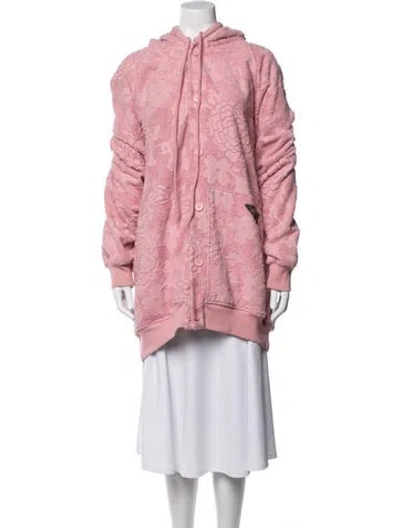 Pre-owned Prada 2022 Floral Print Hoodie In Pink