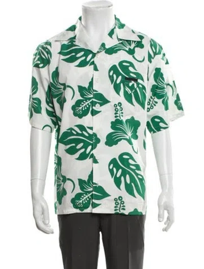 Pre-owned Prada 2022 Floral Print Shirt In White