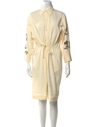 Pre-owned Prada 2022 Graphic Print Romper In Neutral