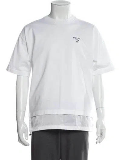 Pre-owned Prada 2022 Graphic Print T-shirt In White
