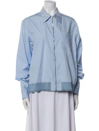 Pre-owned Prada 2022 Holiday Jacket In Blue