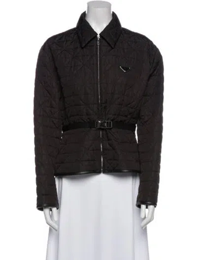 Pre-owned Prada 2022 Holiday Re-nylon Jacket In Black