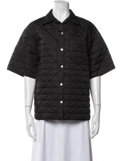 Pre-owned Prada 2022 Holiday Re-nylon Jacket In Black