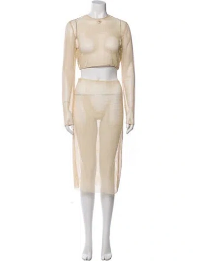 Pre-owned Prada 2022 Holiday Skirt Set In Neutral