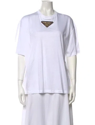 Pre-owned Prada 2022 Holiday T-shirt In White