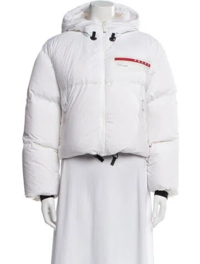 Pre-owned Prada 2022 Linea Rossa Jacket In White