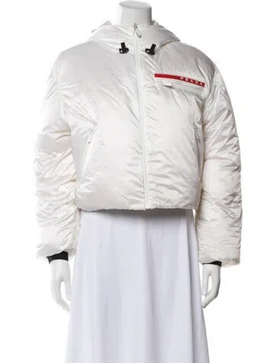 Pre-owned Prada 2022 Linea Rossa Jacket In White