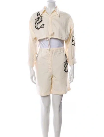 Pre-owned Prada 2022 Linen Short Set In Neutral