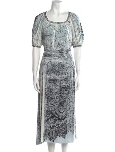 Pre-owned Prada 2022 Long Dress In Blue