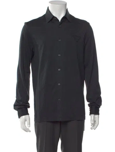 Pre-owned Prada 2022 Long Sleeve Dress Shirt In Blue