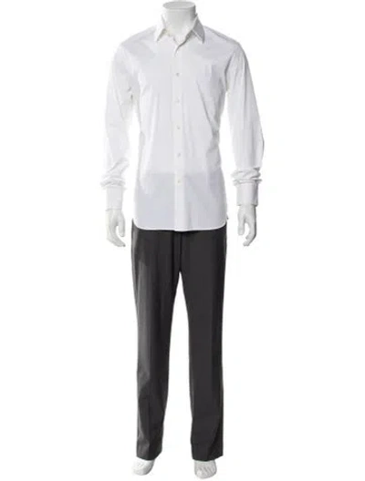 Pre-owned Prada 2022 Long Sleeve Dress Shirt In Neutral