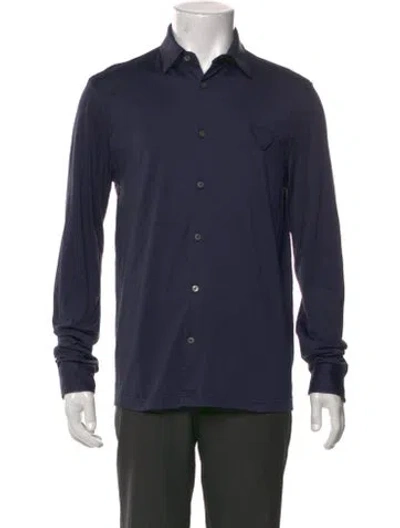 Pre-owned Prada 2022 Long Sleeve Shirt In Blue
