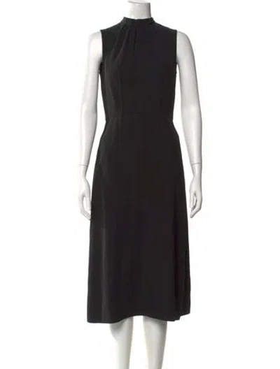 Pre-owned Prada 2022 Midi Length Dress In Black