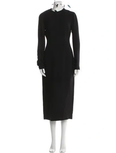 Pre-owned Prada 2022 Midi Length Dress In Black