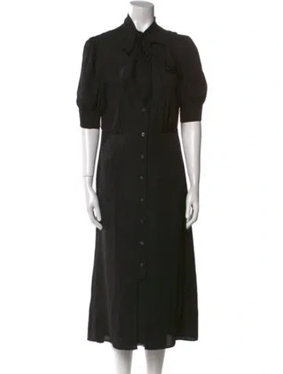 Pre-owned Prada 2022 Midi Length Dress In Black